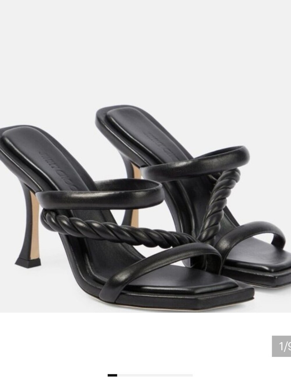 Jimmy Choo Diosa 50 Twisted Leather Mules NWT Size 37